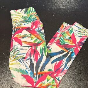 Tropical Print Workout Leggings